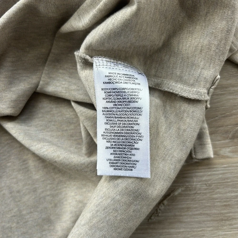 Polo Ralph‎ Lauren Mens XXL 2XL Greige Long Sleeve Polo Shirt Flesh Pony Logo